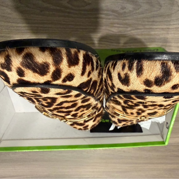 Sam Edelman Animal Print Loafers with Gold Detail - Picture 4 of 7